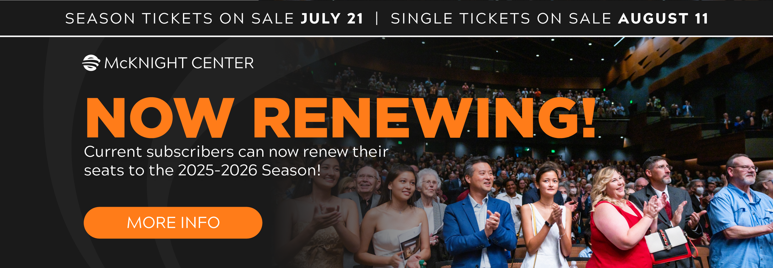 Become a subscriber! Now Renewing season subscriber for the 2025-2026 Season!